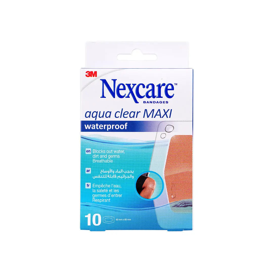 48737-Nexcare Aqua Clear Maxi Waterproof Bandages 10pcs-582