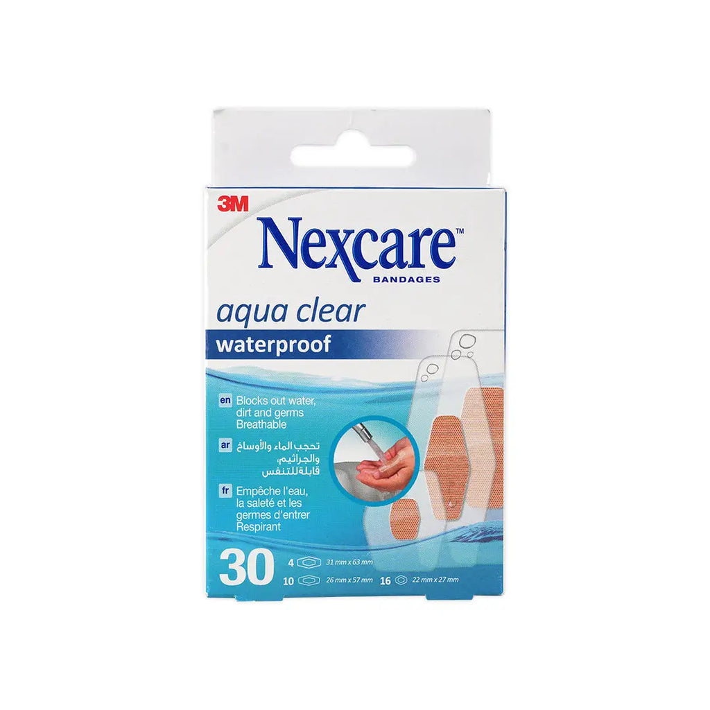 Nexcare Aqua Clear Waterproof Assorted Bandages 30pcs-588