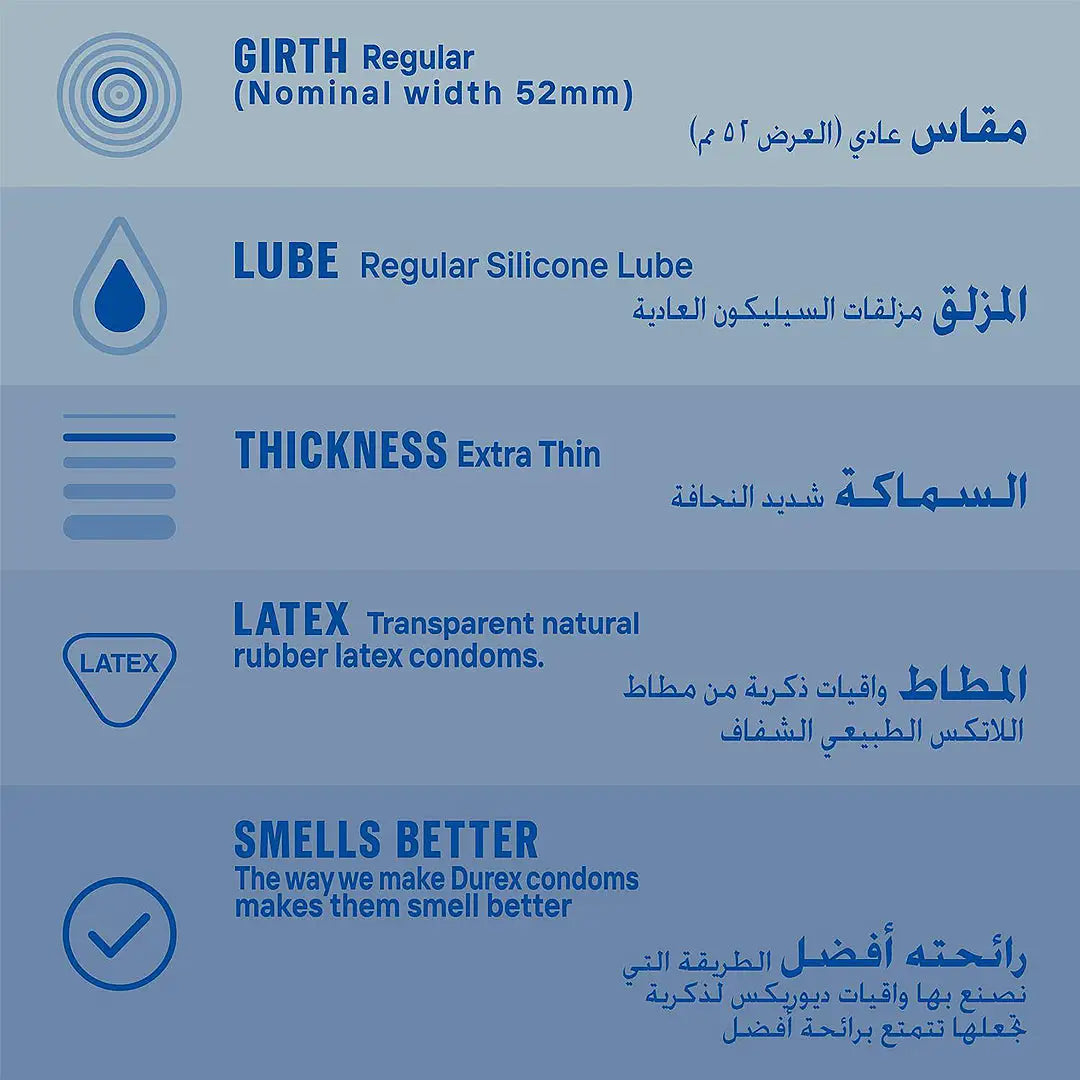 Durex Invisible Extra Thin Condom 6s