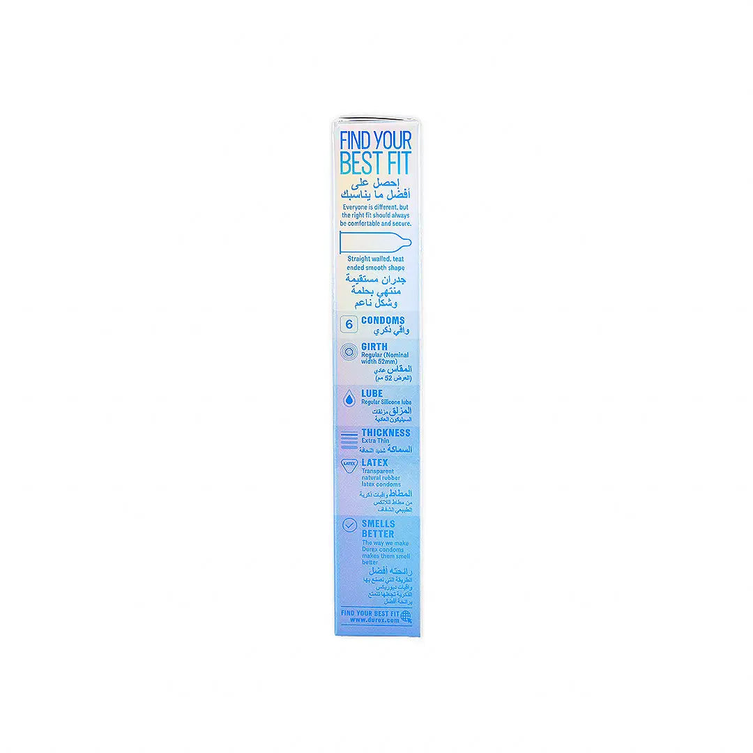 durex condom invisible extra thin 6pcs