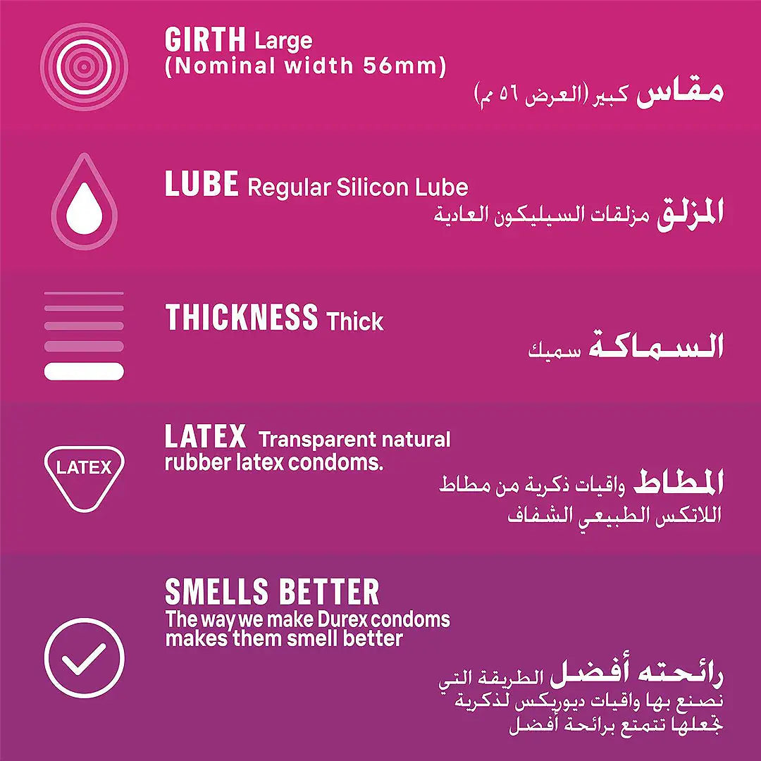 Durex Intense Pleasure Condoms 6s