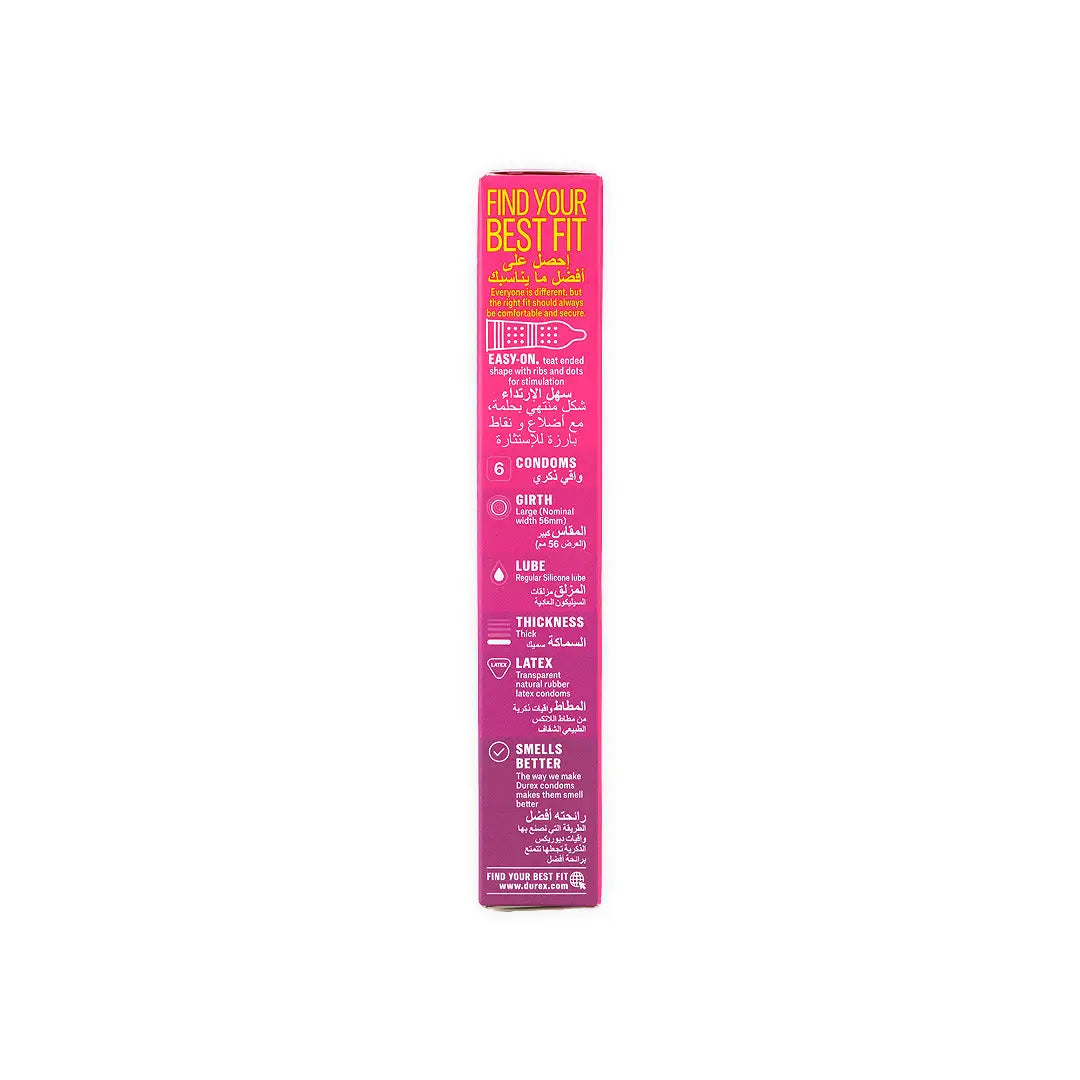 DUREX CONDOM INTENSE PLEASURE 6 PCS