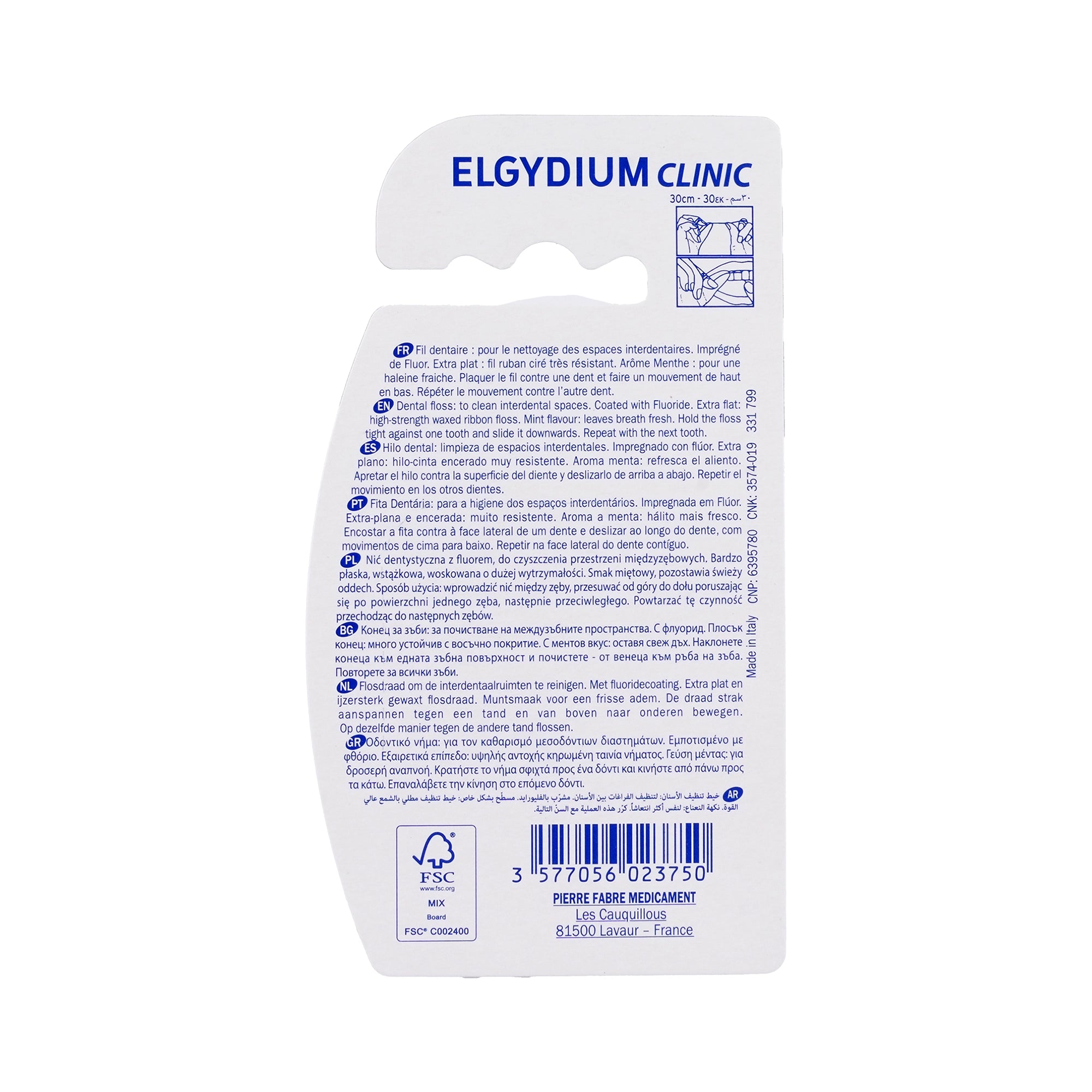 48769-Elgydium Clinic Dental Floss Fluoride +2