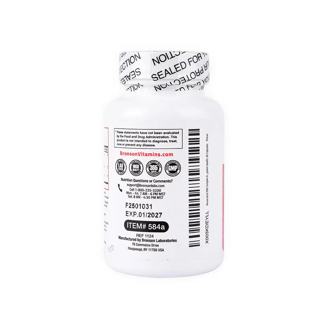 Bronson Resveratrol Complex 500mg 60 Capsules