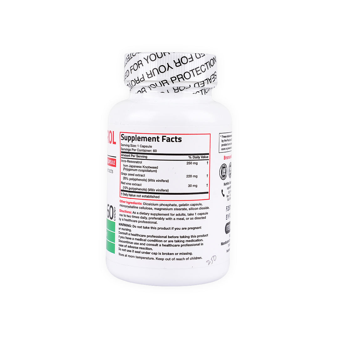 Bronson Resveratrol Complex 500mg 60 Capsules