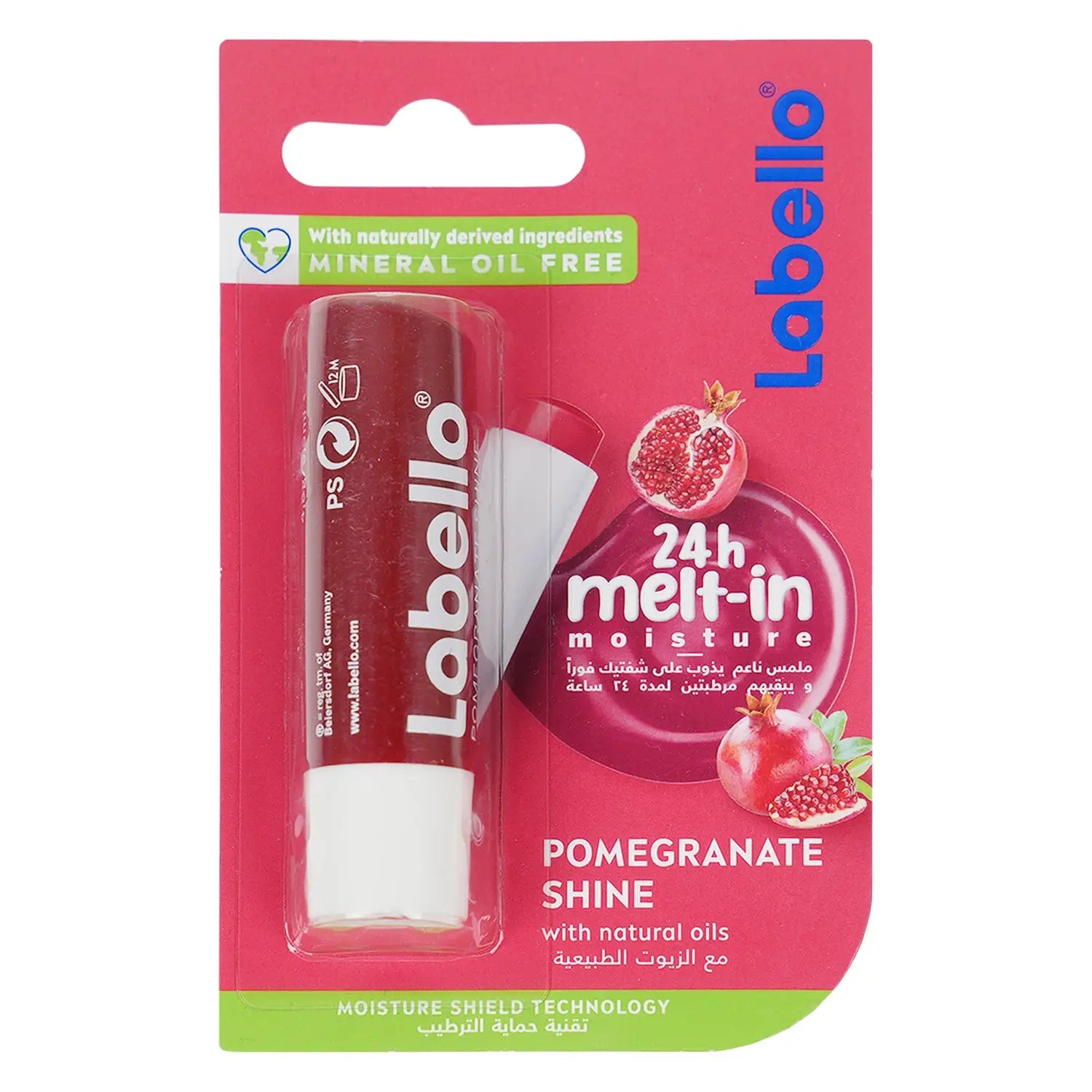 Labello 24h Melt in Lip Balm-Pomegranate Shine
