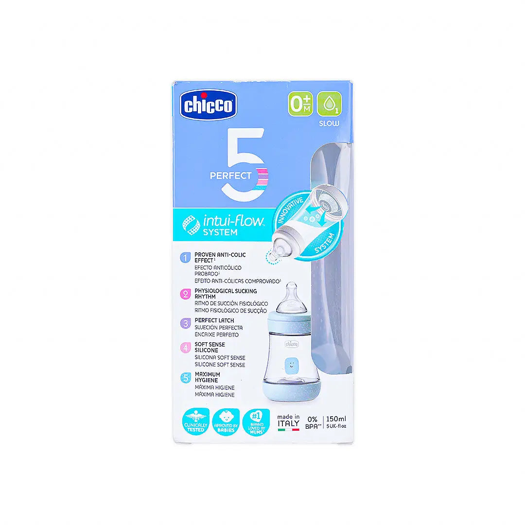 Chicco Perfect 5 Slow Bottle Blue 150ml (0m+)