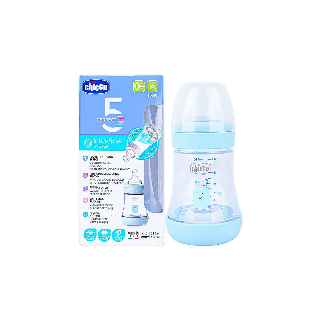 Chicco Perfect 5 Slow Bottle Blue 150ml (0m+)