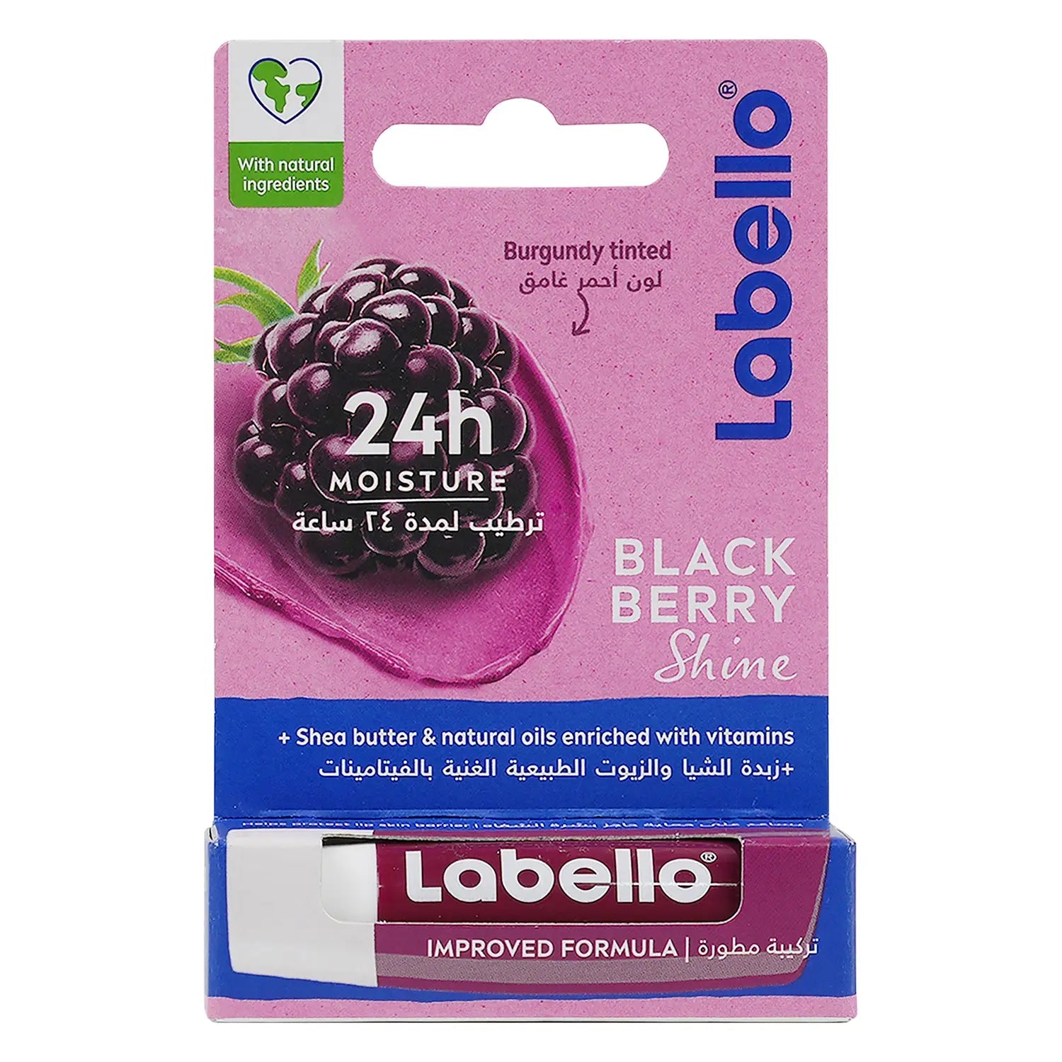 Labello 24h Moisture Lip Balm-Black Berry Shine