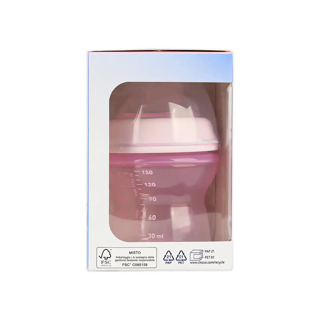 Chicco Natural Feeling Bottle Pink 150ml (0m+)-3619-0724