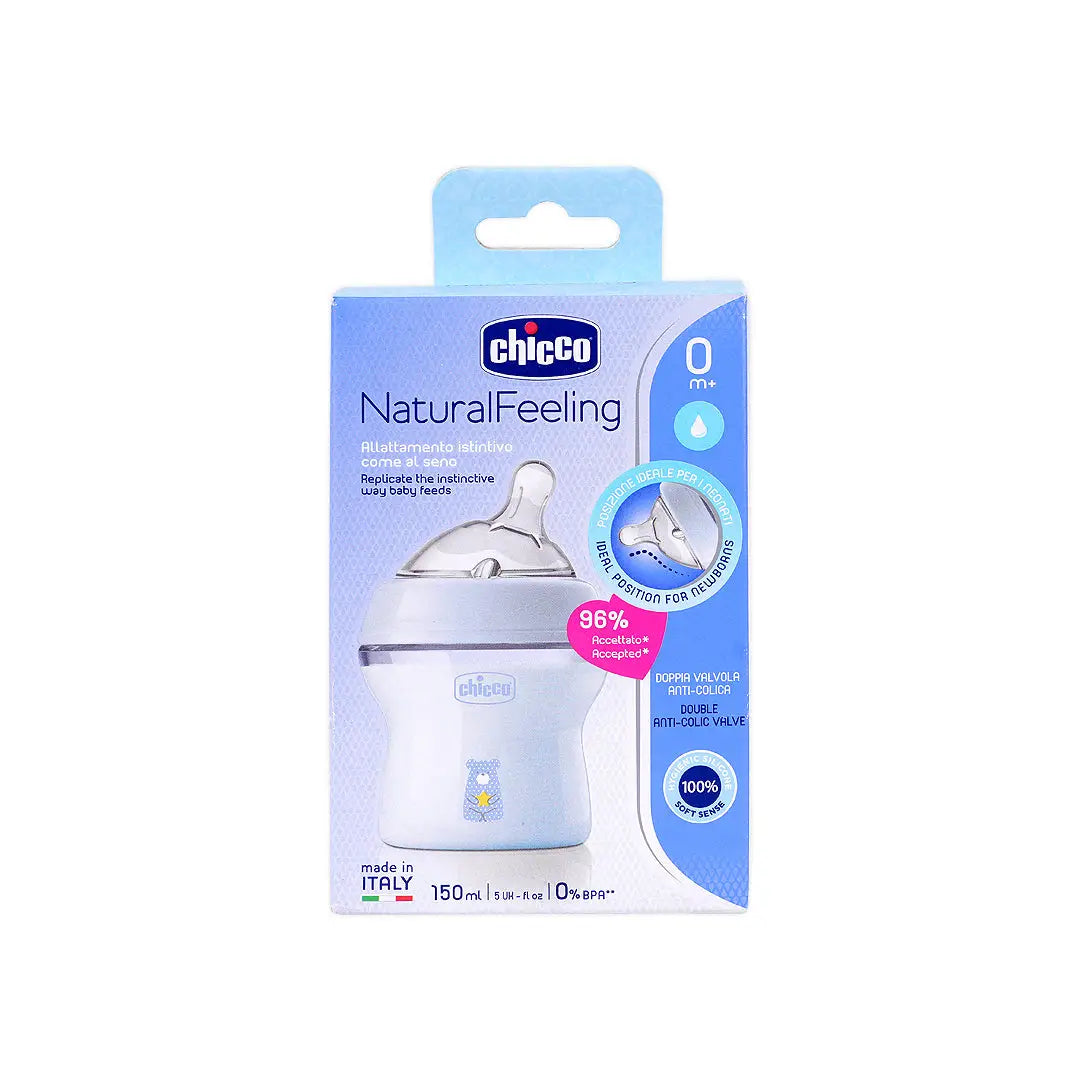 Chicco Natural Feeling Bottle Blue 150ml (0m+)