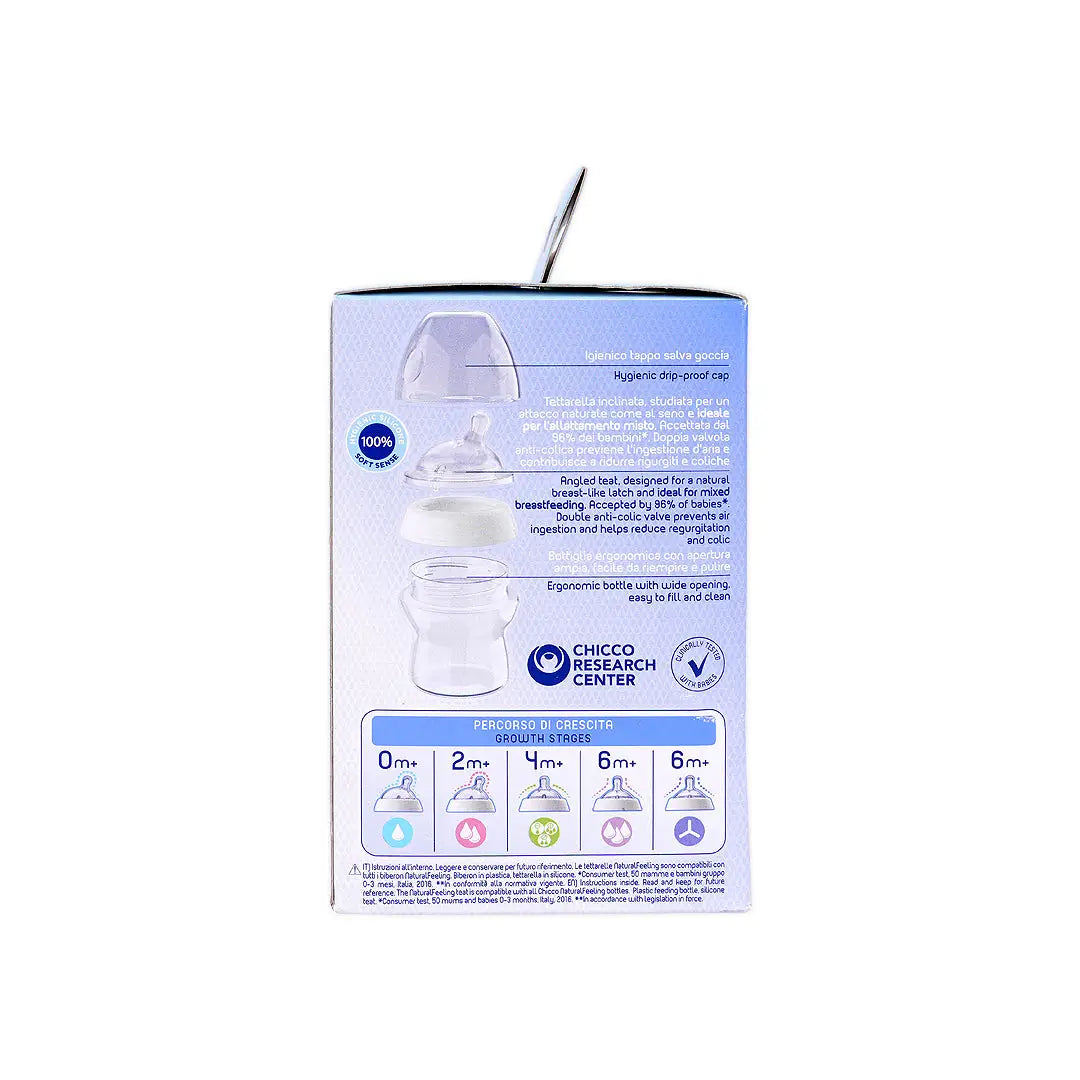 Chicco Natural Feeling Bottle Blue 150ml (0m+)