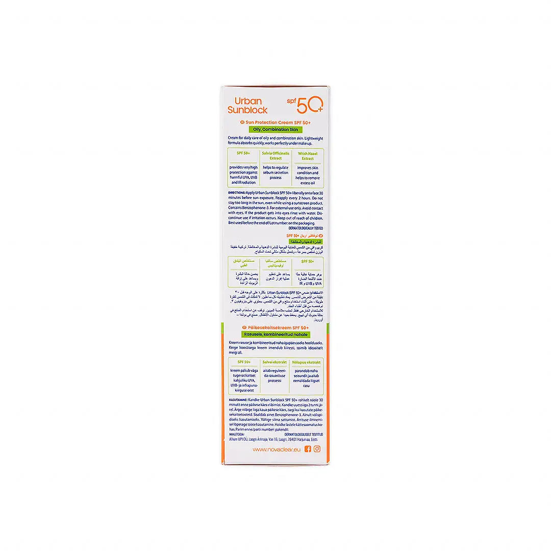 49003-Novaclear Urban Sunblock SPF50+ 40Ml-Oily Skin +5
