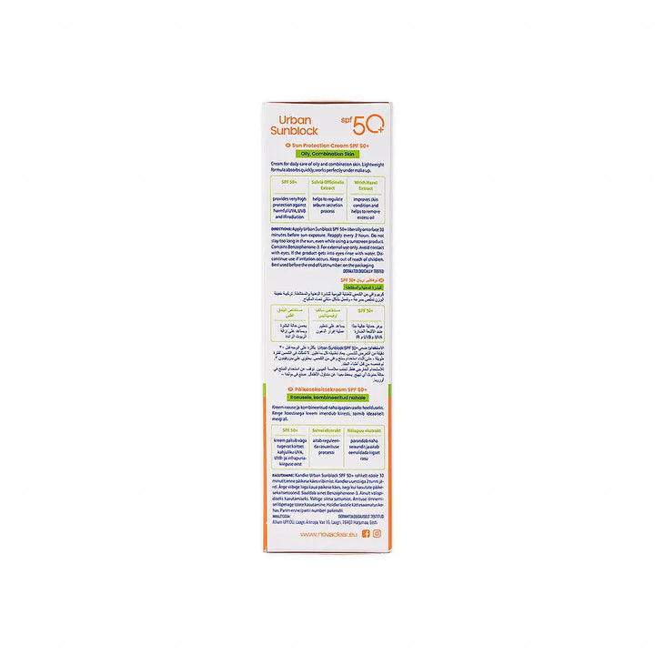 49003-Novaclear Urban Sunblock SPF50+ 40Ml-Oily Skin +5