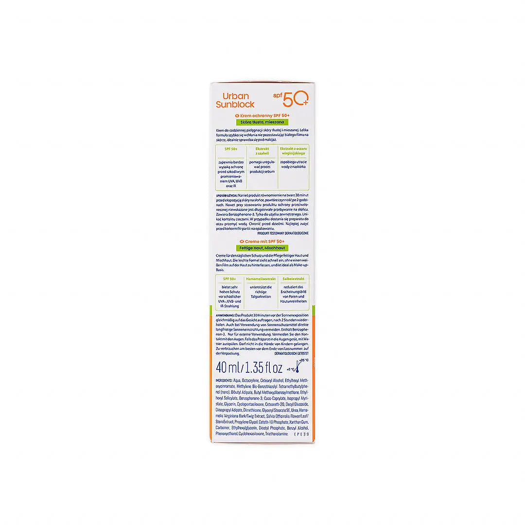 49003-Novaclear Urban Sunblock SPF50+ 40Ml-Oily Skin +4