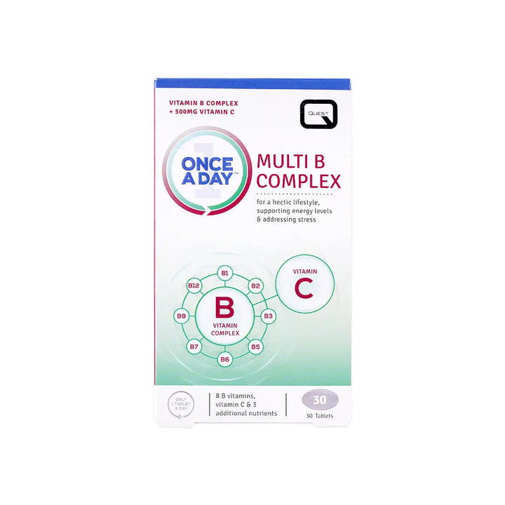 49012-Quest Once A Day Multi B Complex +500mg Vitamin C 30 tablets
