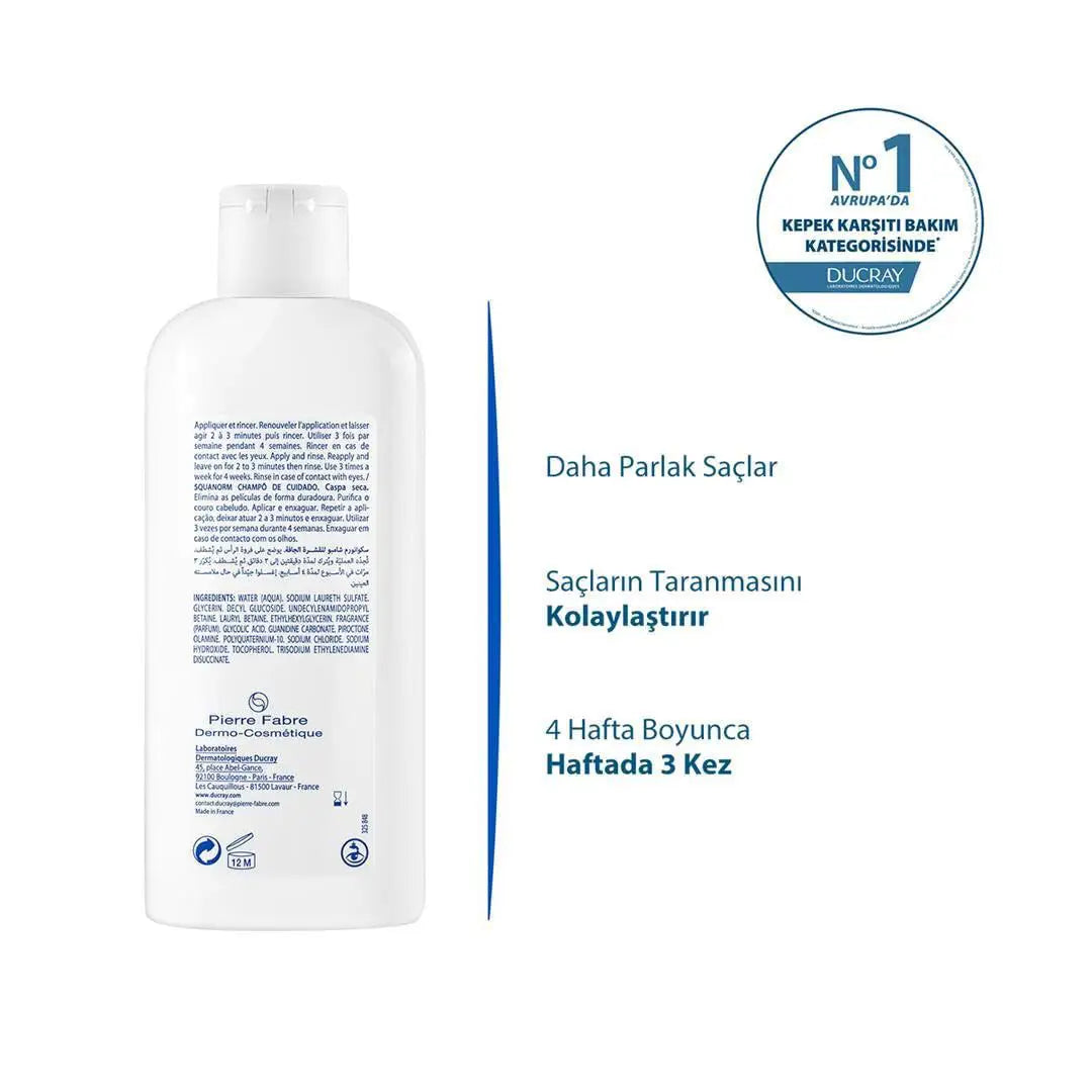 49081-Ducray Squanorm Dry Dandruff Shampoo 200Ml +1