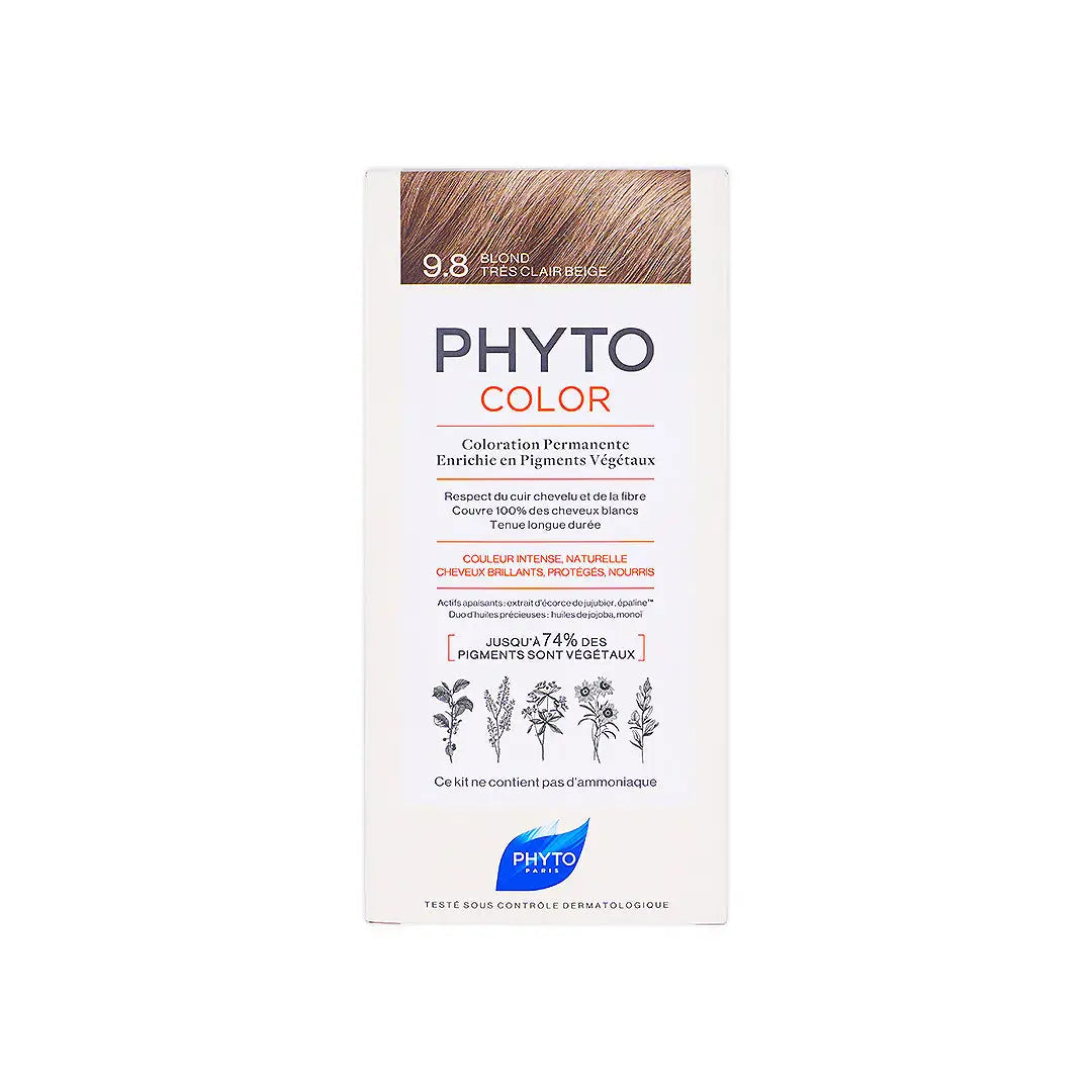 Phyto Permanent Hair Color NO. 9.8 - Tres Clair Beige