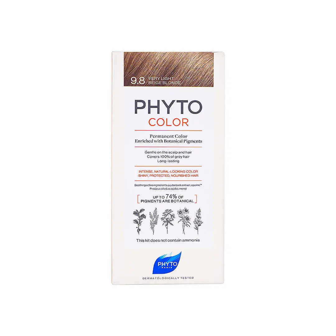 Phyto Permanent Hair Color NO. 9.8 - Tres Clair Beige
