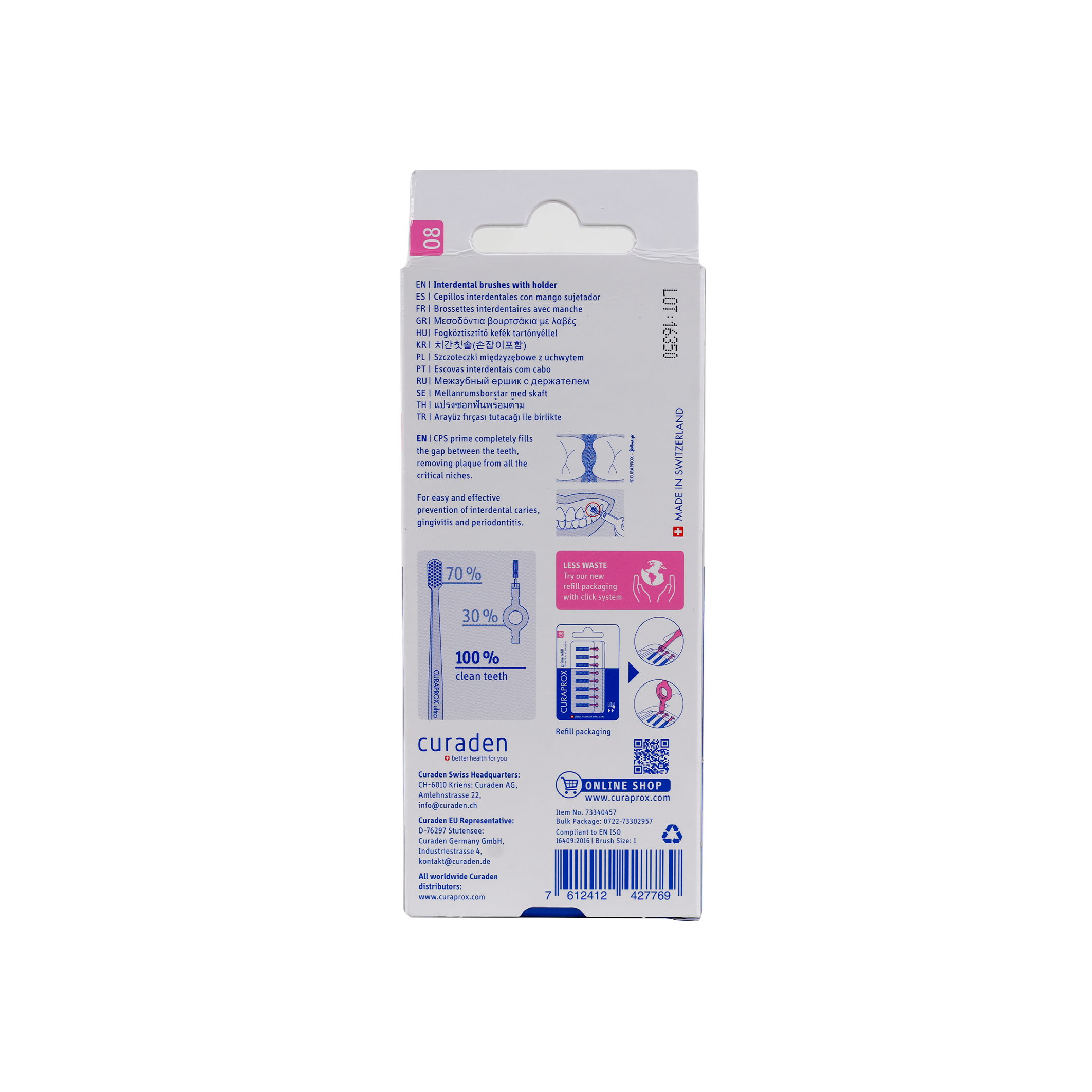 Curaprox Prime Start Interdental Brush Pink-CPS08