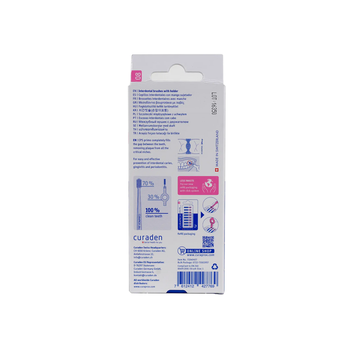 49316-Curaprox Prime Start Interdental Brush Pink-CPS08 +1