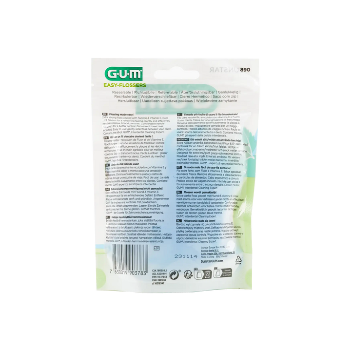 49344-GUM Easy Flossers Waxed 30pcs +1