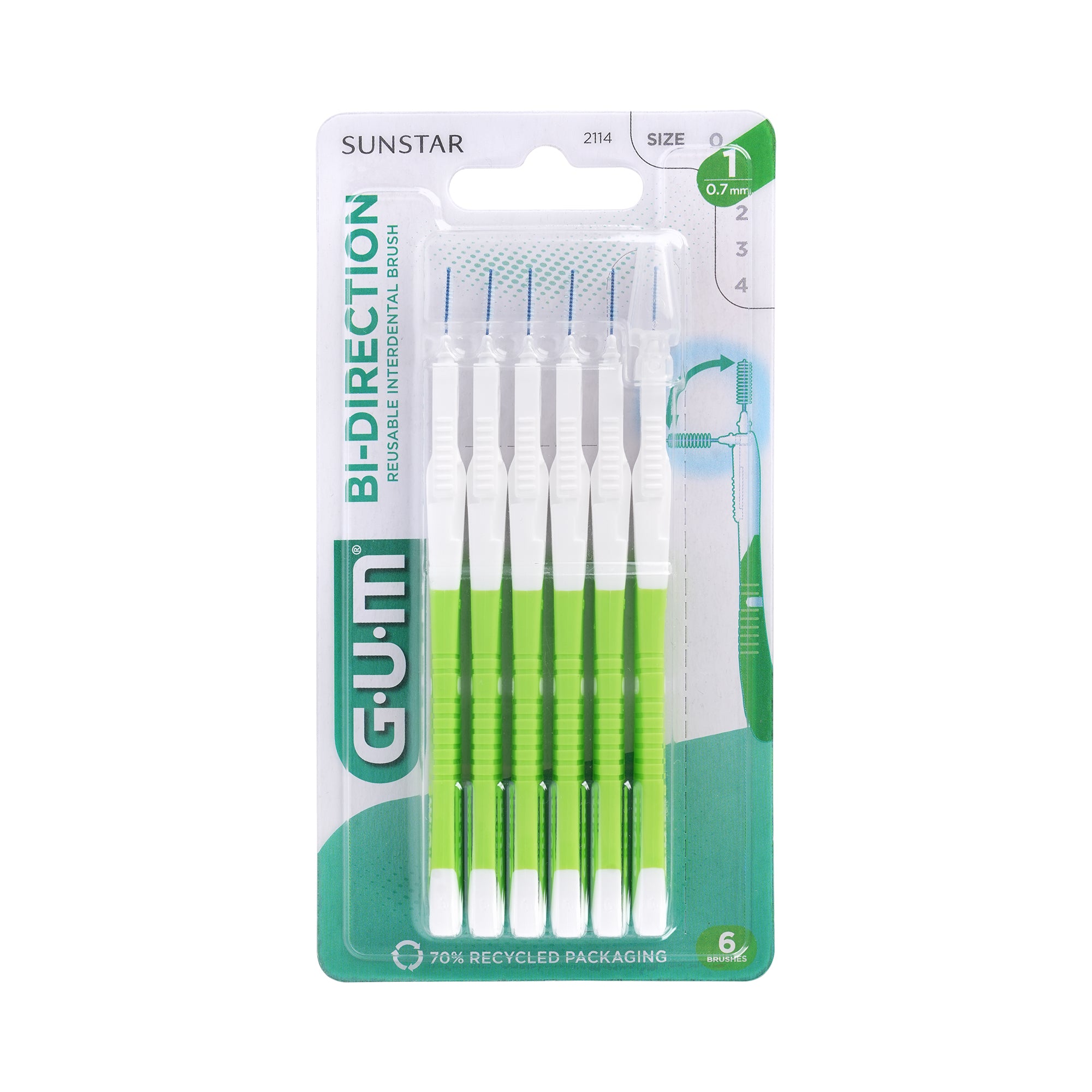 49464-GUM Proxabrush Bi-Direction Ultra Fine 0.7mm +2