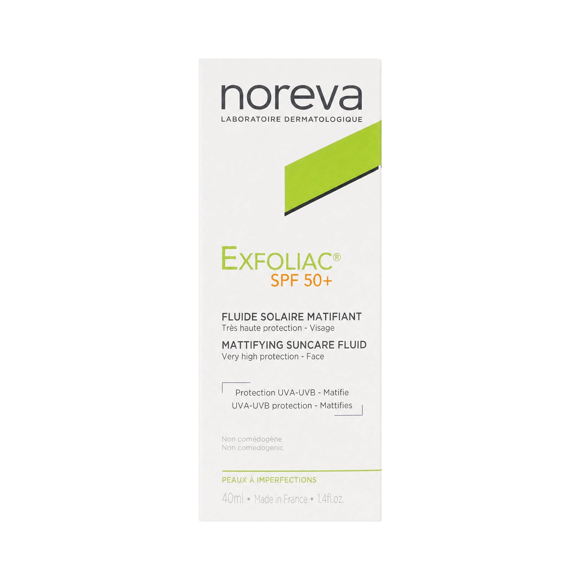 Noreva Exfoliac Spf50+ Matifying Suncare Fluid 40ml