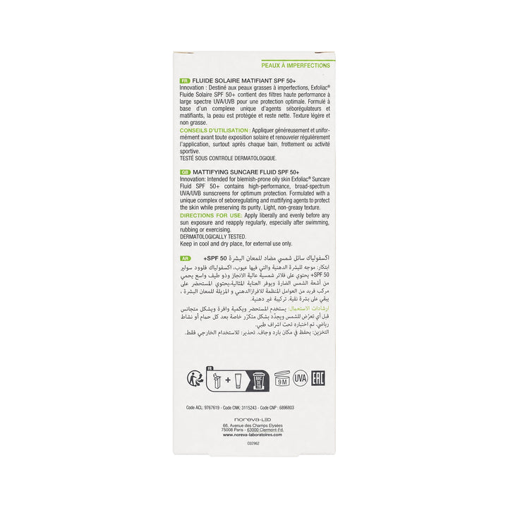 49574-Noreva Exfoliac Spf50+ Matifying Suncare Fluid 40ml +1