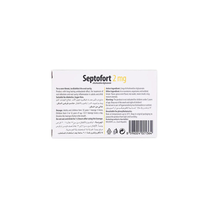 49606-Septofort 2Mg 24 Lozenges-Lemon +3