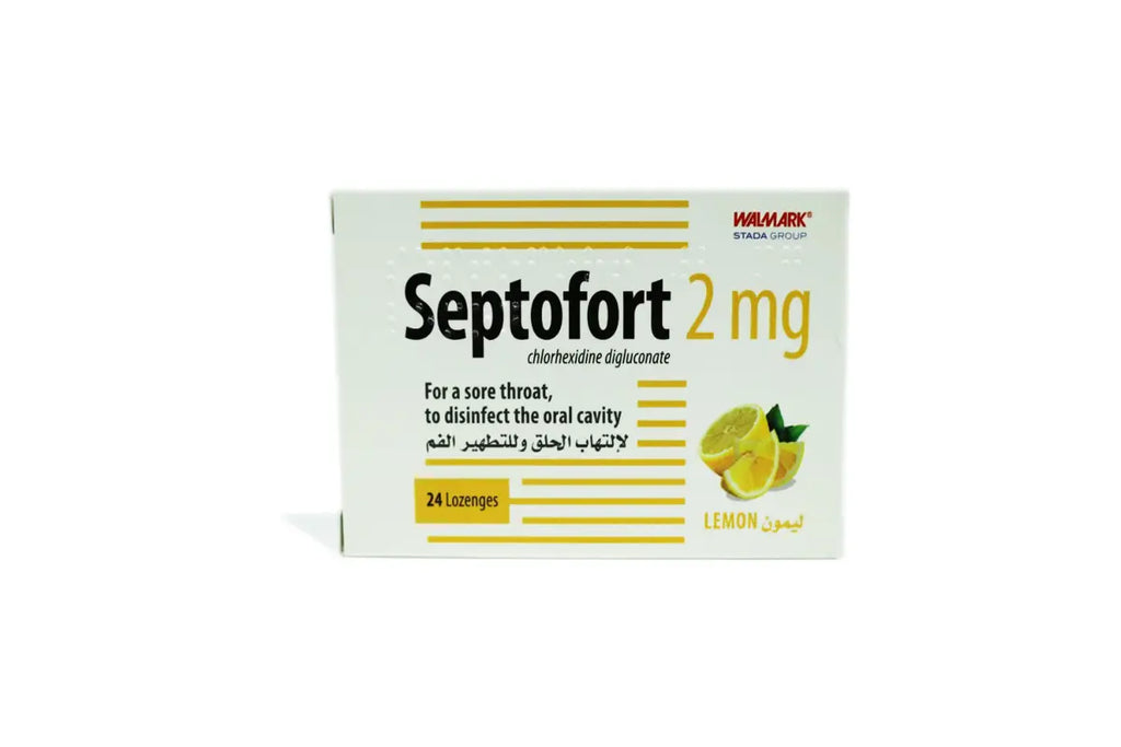 SEPTOFORT 2MG 24 LOZENGES-LEMON