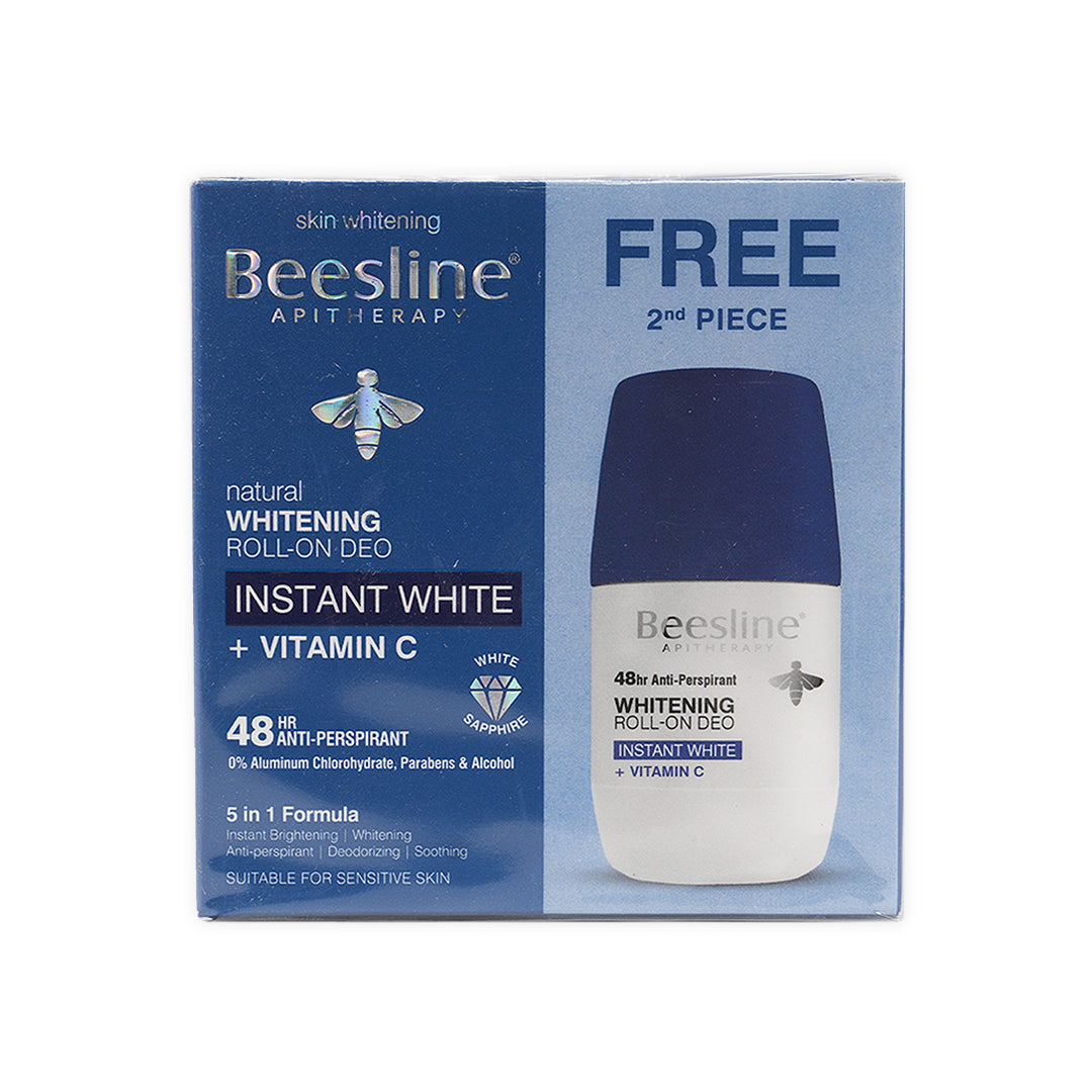 BEESLINE OFFER-WHITENING ROLL ON DEO 48H INSTANT WHITE (1+1)