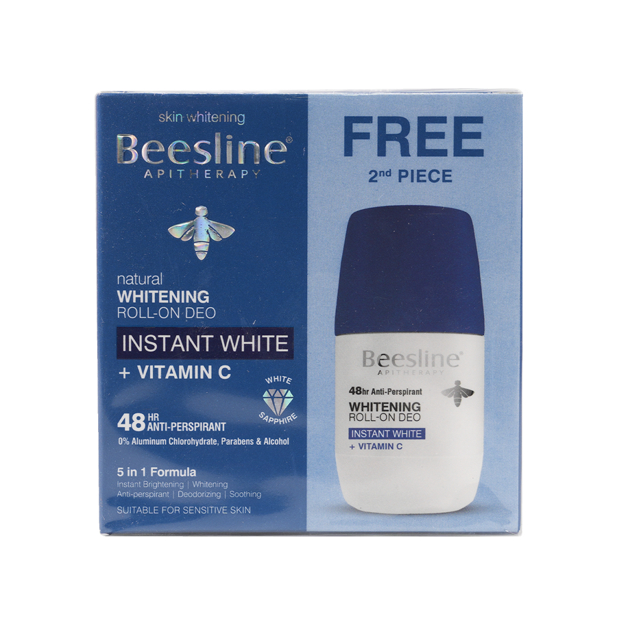 BEESLINE OFFER-WHITENING ROLL ON DEO 48H INSTANT WHITE (1+1)