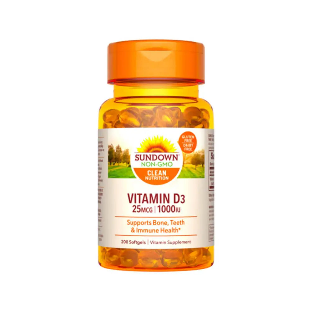 49639-Sundown Vitamin D3 25Mcg 1000Iu 200 Softgels