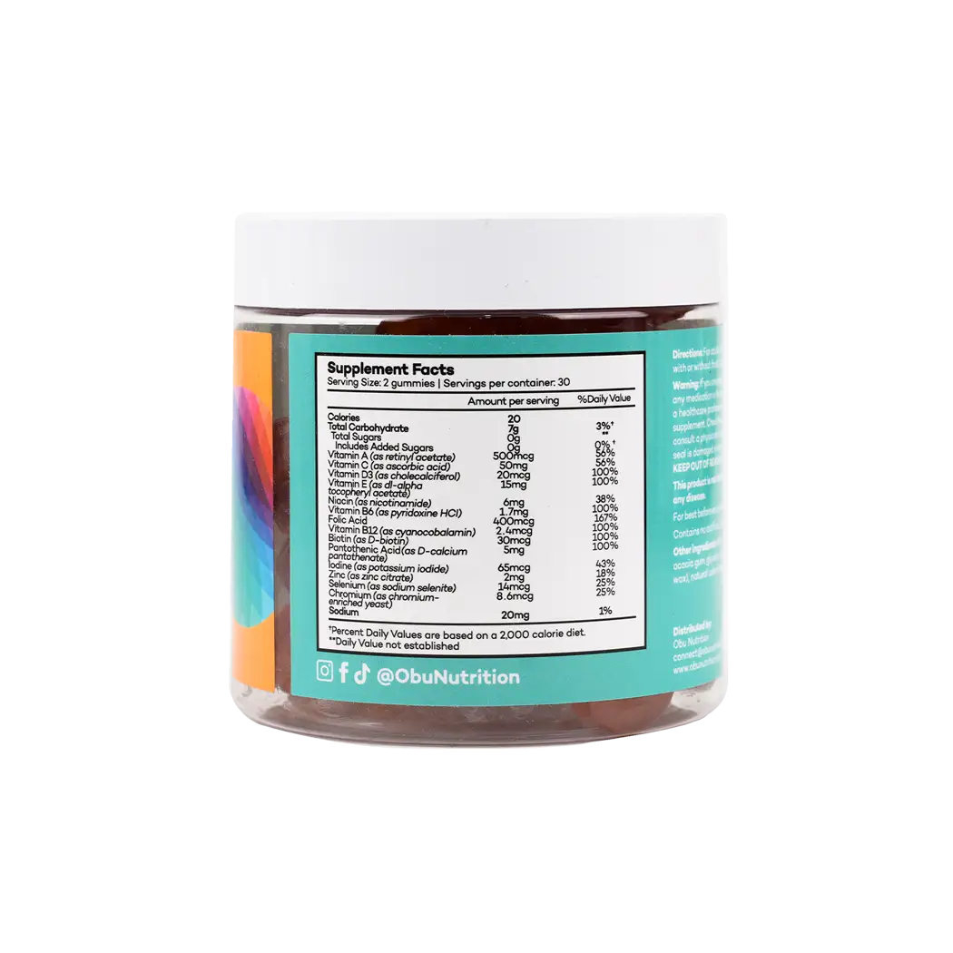 OBU MULTIVITAMIN 60 GUMMIES -TROPICAL FLAVOR