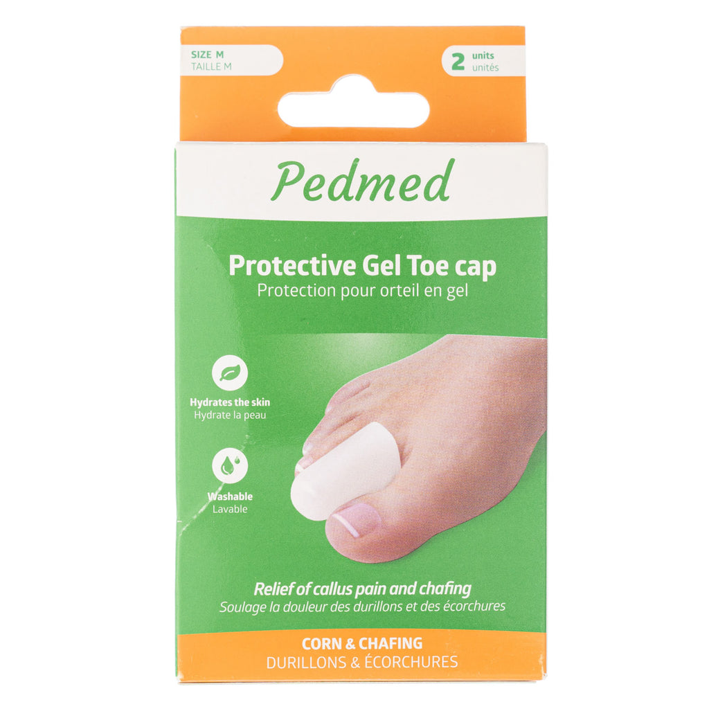 PEDMED PROTECTIVE GEL TOE CAP 2 UNITS SIZE-M (F-00033-09CPZ)