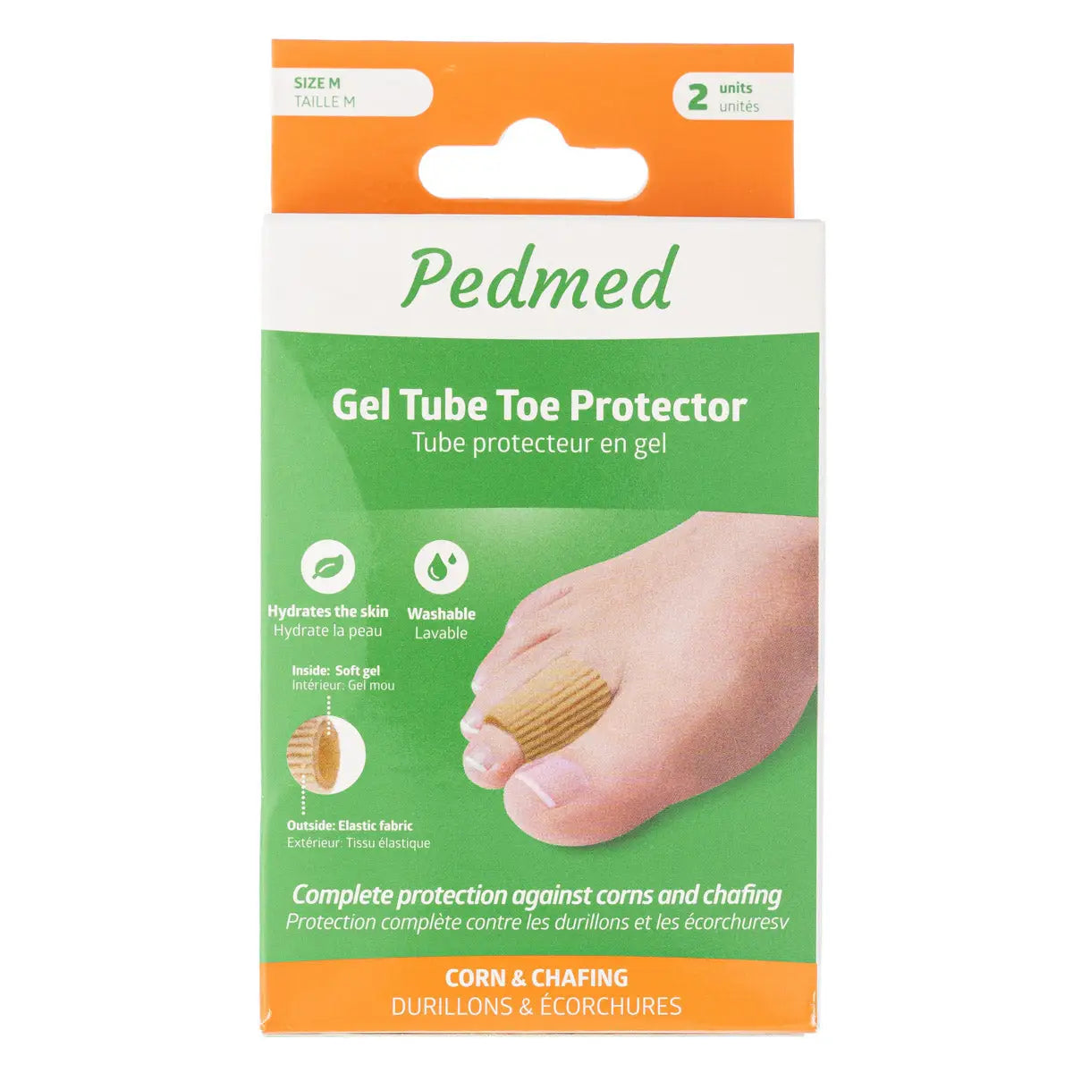 PEDMED GEL TUBE TOE PROTECTOR 2 UNITS SIZE-M (F-00050-04CPZ)