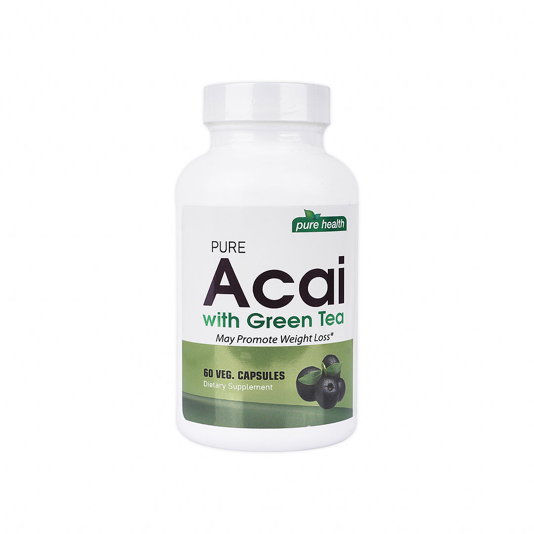 PURE HEALTH PURE ACAI WITH GREEN TEA 60 VEG CAPSULES