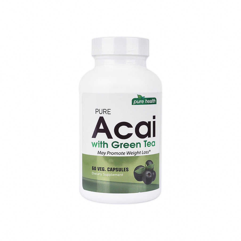 PURE HEALTH PURE ACAI WITH GREEN TEA 60 VEG CAPSULES