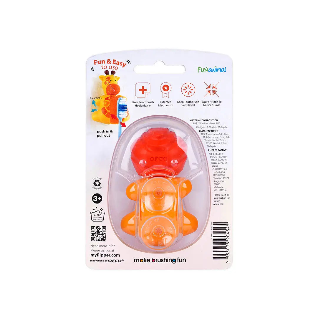 49692-Flipper Toothbrush Cover Fun Animal-Lion +1