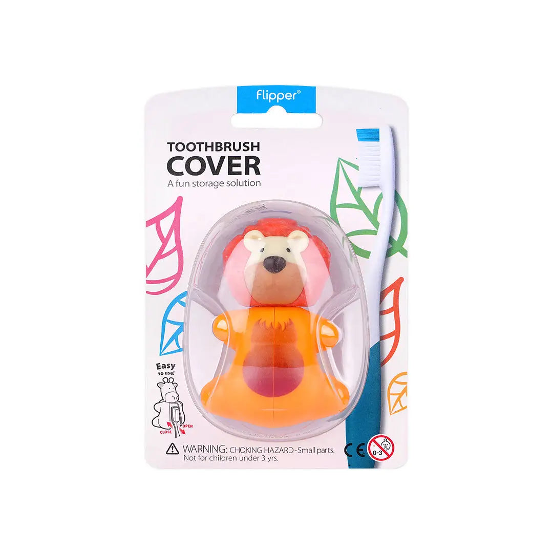49692-Flipper Toothbrush Cover Fun Animal-Lion