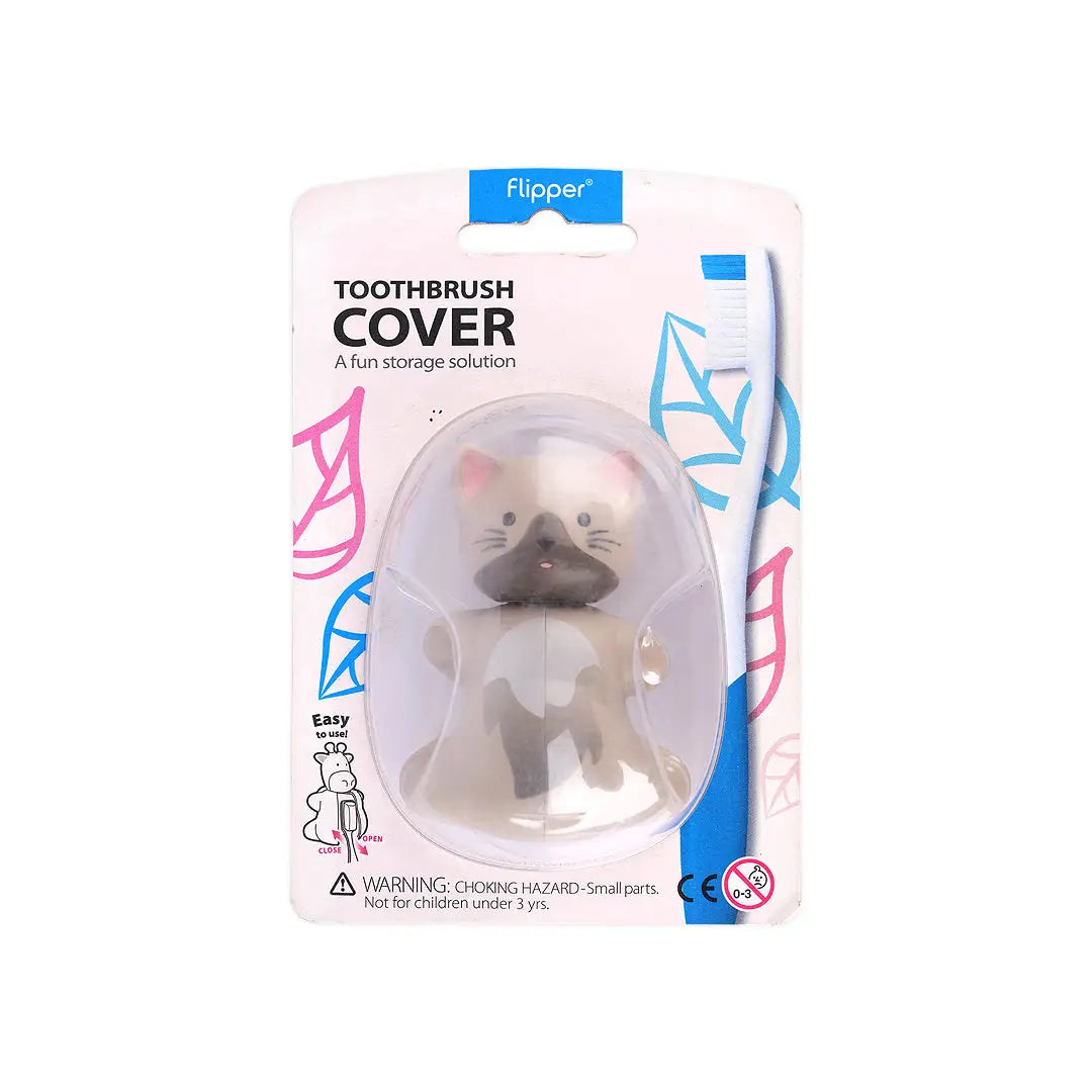 49694-Flipper Toothbrush Cover Fun Animal-Cat