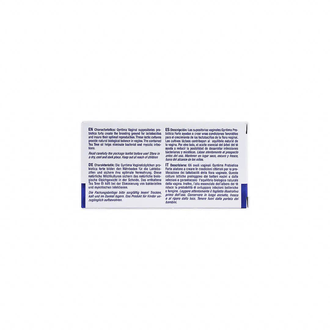 GYNTIMA VAGINAL 10 SUPPOSITORIES