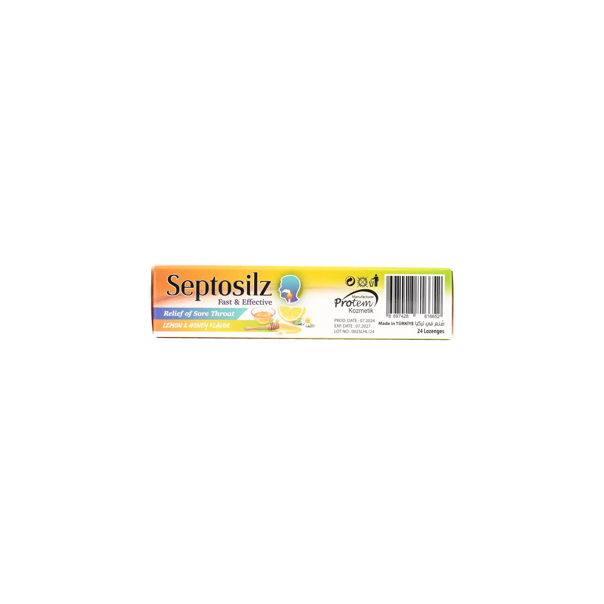 SEPTOSILZ LEMON & HONEY 24 LOZENGES