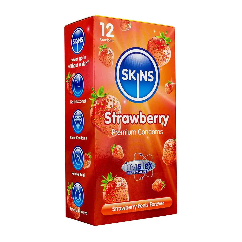 49730-Skins Condom Strawberry 12pcs