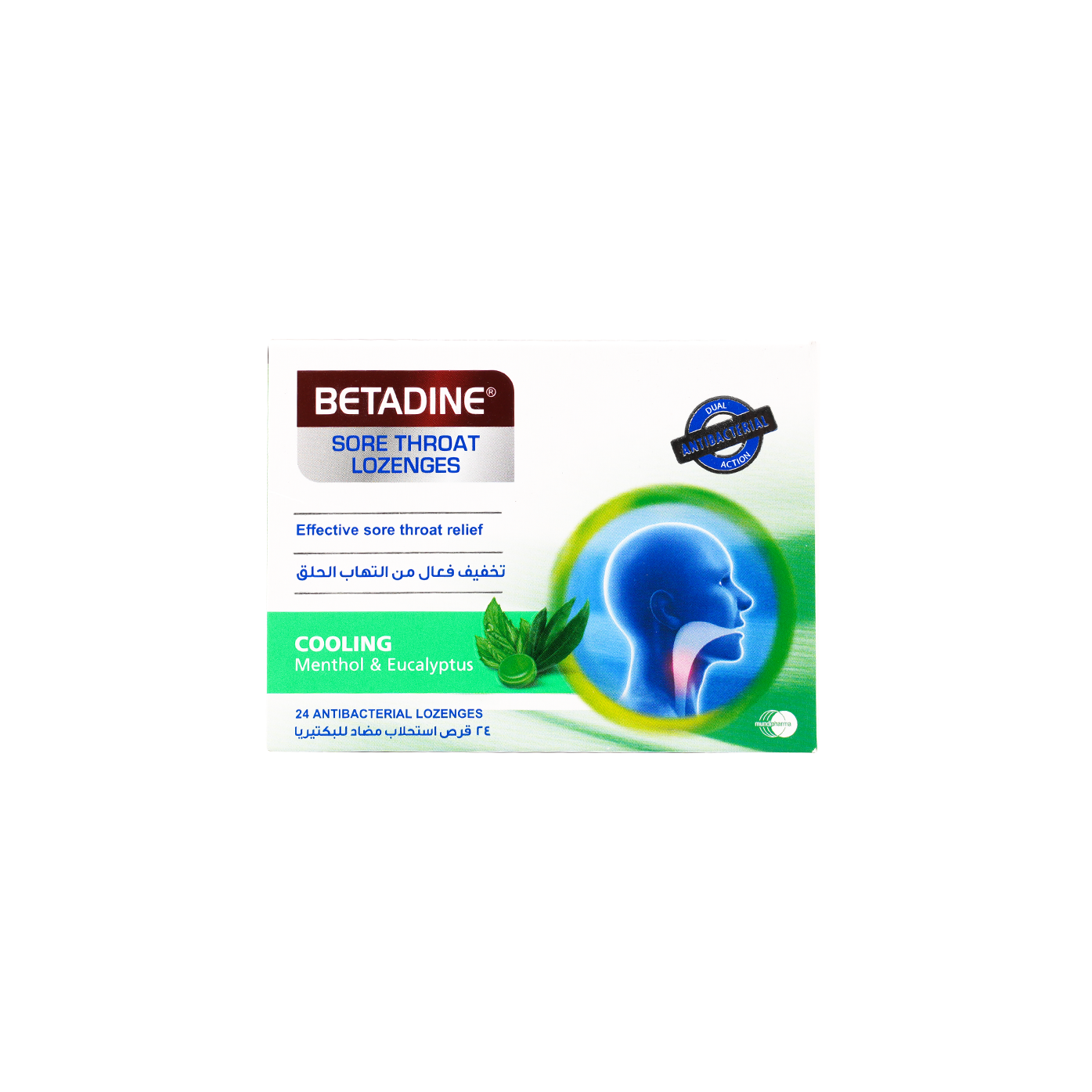 BETADINE COOLING MENTHOL & EUCALYPTUS 24 LOZENGES