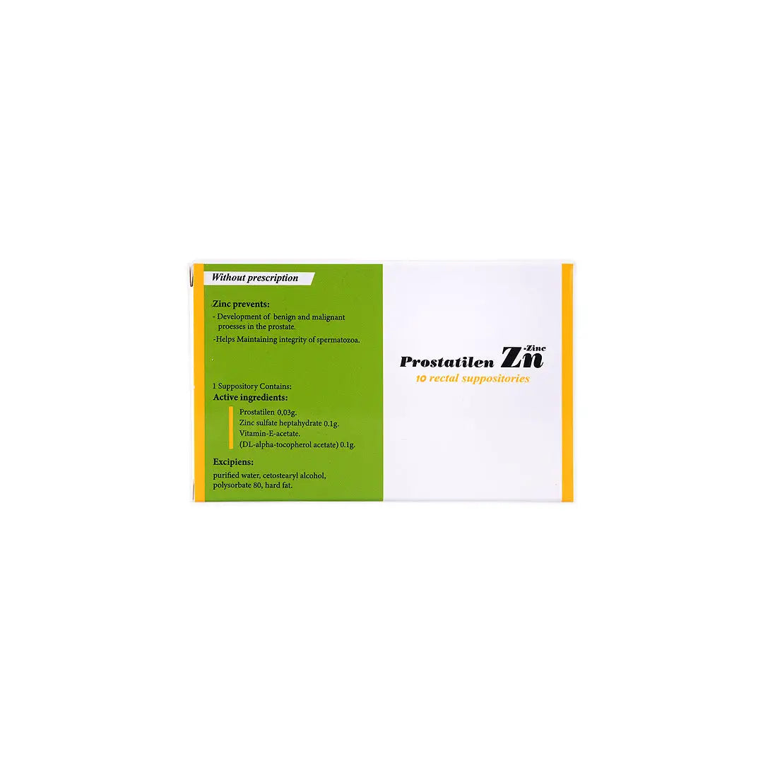 PROSTATILEN ZINC 0.03G 10 RECTAL SUPPOSITORIES