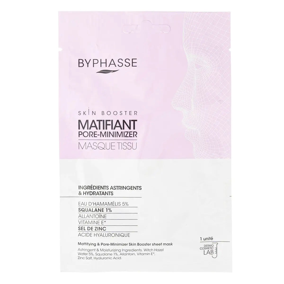 49749-Byphasse Skin Booster Matifiant Mask Tissu 1Pcs 18Ml