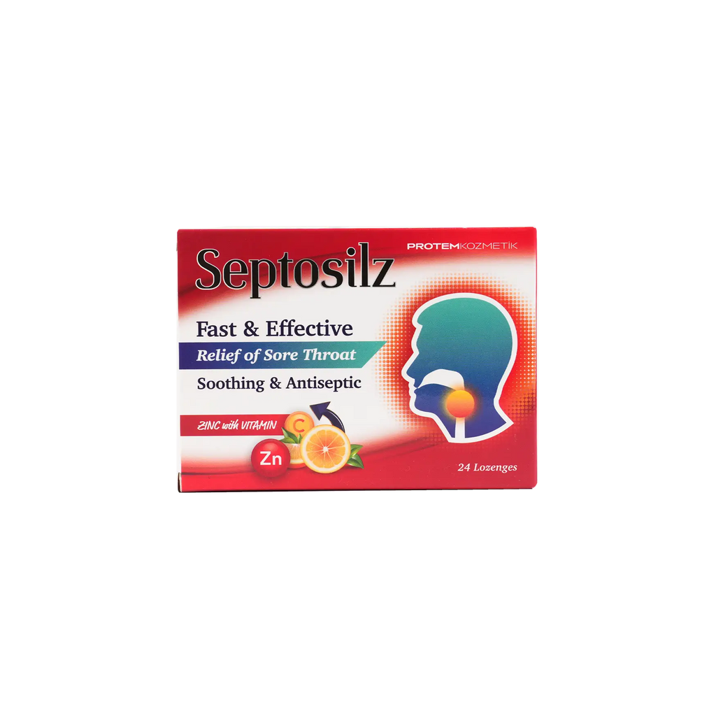 SEPTOSILZ ZINC WITH VITAMIN-C 24 LOZENGES