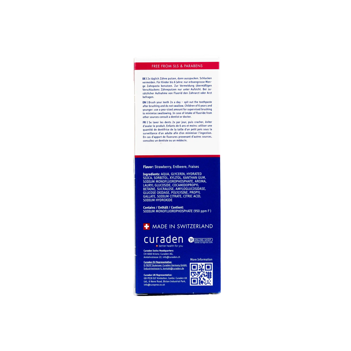 49769-Curaprox Kids Strawberry Toothpaste 60ml +1